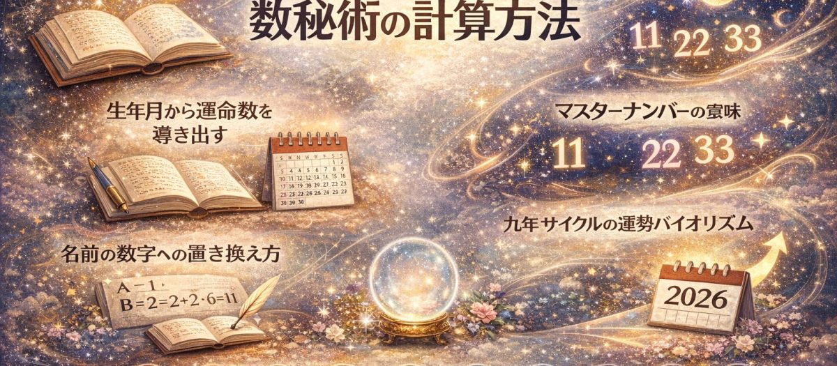 数秘術の計算をマスター！生年月日と名前で運命を読み解く方法
